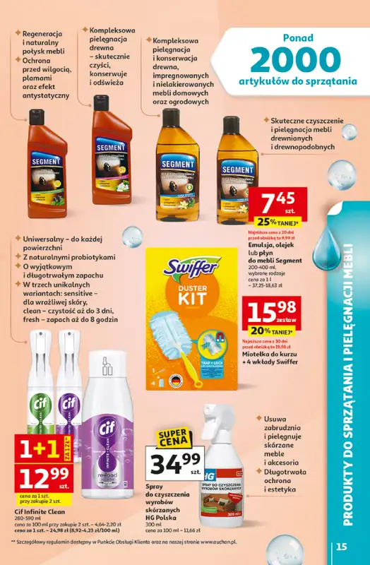 Auchan - gazetka promocyjna Gazetka Strefa Porządki Hipermarket Auchan od środy 18.03 do wtorku 07.04 - strona 15