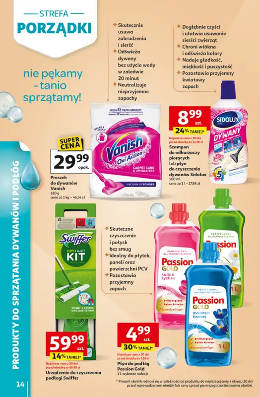 Auchan - gazetka promocyjna Gazetka Strefa Porządki Hipermarket Auchan od środy 18.03 do wtorku 07.04 - strona 14
