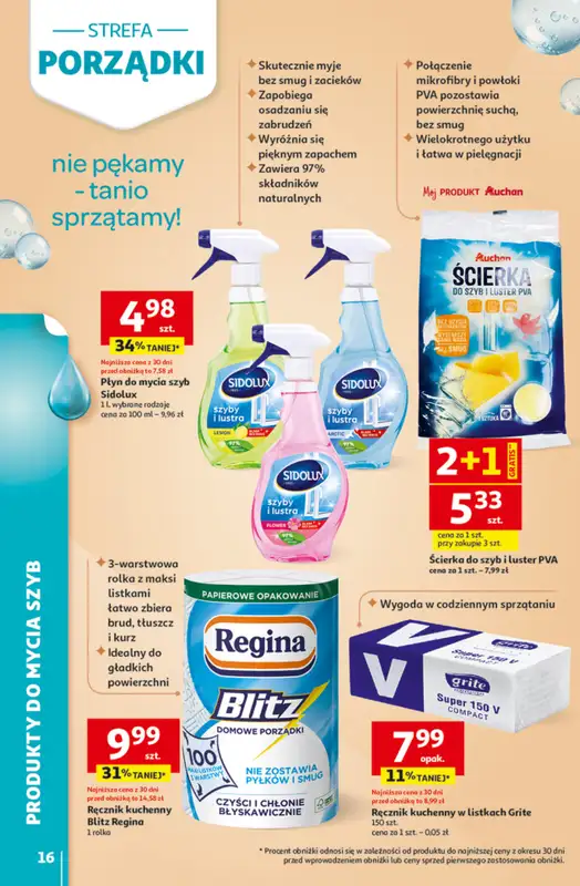 Auchan - gazetka promocyjna Gazetka Strefa Porządki Hipermarket Auchan od środy 18.03 do wtorku 07.04 - strona 16