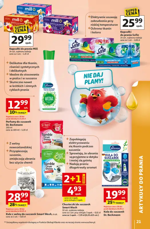 Auchan - gazetka promocyjna Gazetka Strefa Porządki Hipermarket Auchan od środy 18.03 do wtorku 07.04 - strona 21