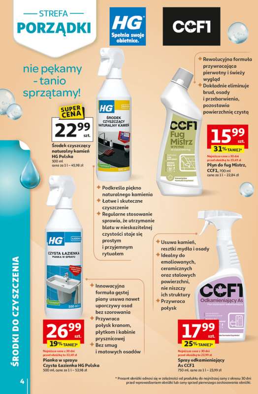 Auchan - gazetka promocyjna Gazetka Strefa Porządki Hipermarket Auchan od środy 18.03 do wtorku 07.04 - strona 4