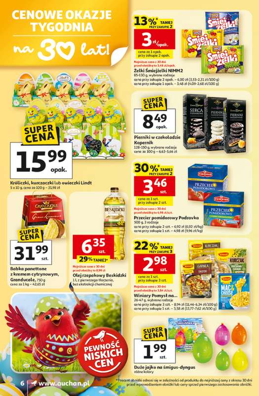 Auchan - gazetka promocyjna Gazetka 30 Lat Supermarket Auchan od czwartku 19.03 do środy 25.03 - strona 6