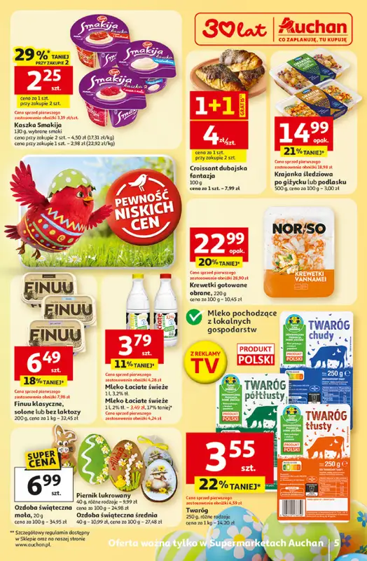 Auchan - gazetka promocyjna Gazetka 30 Lat Supermarket Auchan od czwartku 19.03 do środy 25.03 - strona 5