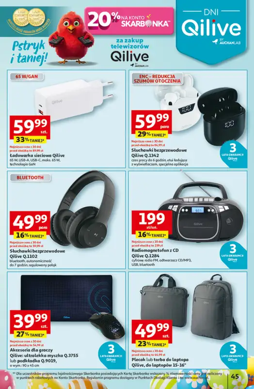 Auchan - gazetka promocyjna Gazetka 30 Lat Hipermarket Auchan od czwartku 19.03 do środy 25.03 - strona 45