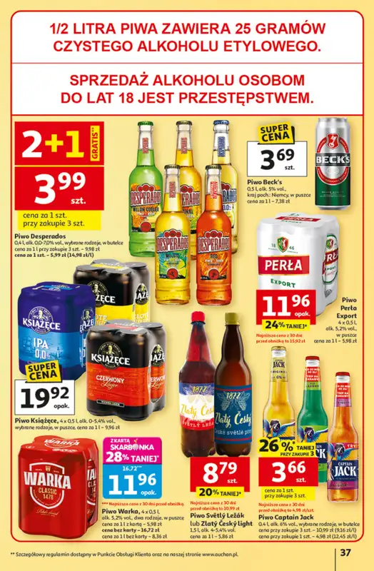 Auchan - gazetka promocyjna Gazetka 30 Lat Hipermarket Auchan od czwartku 19.03 do środy 25.03 - strona 37
