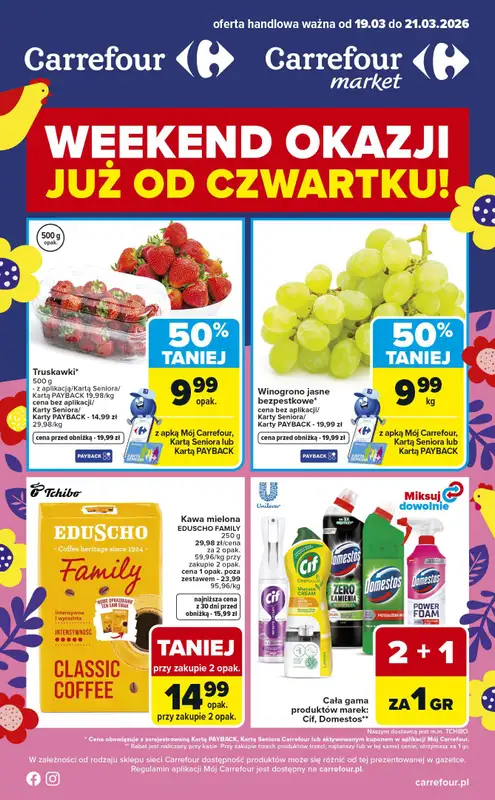 Carrefour - gazetka promocyjna Gazetka Weekend promek już od czwartku  