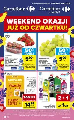 Carrefour Market - gazetka promocyjna Gazetka Weekend promek już od czwartku od czwartku 19.03 do soboty 21.03