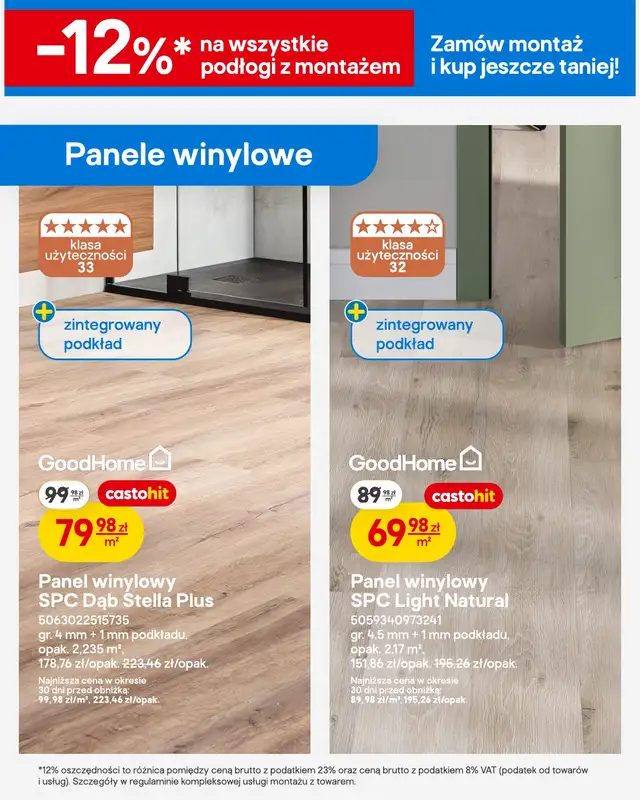 Castorama - gazetka promocyjna Drzwi, podłogi, tekstylia od środy 18.03 do poniedziałku 06.04 - strona 12