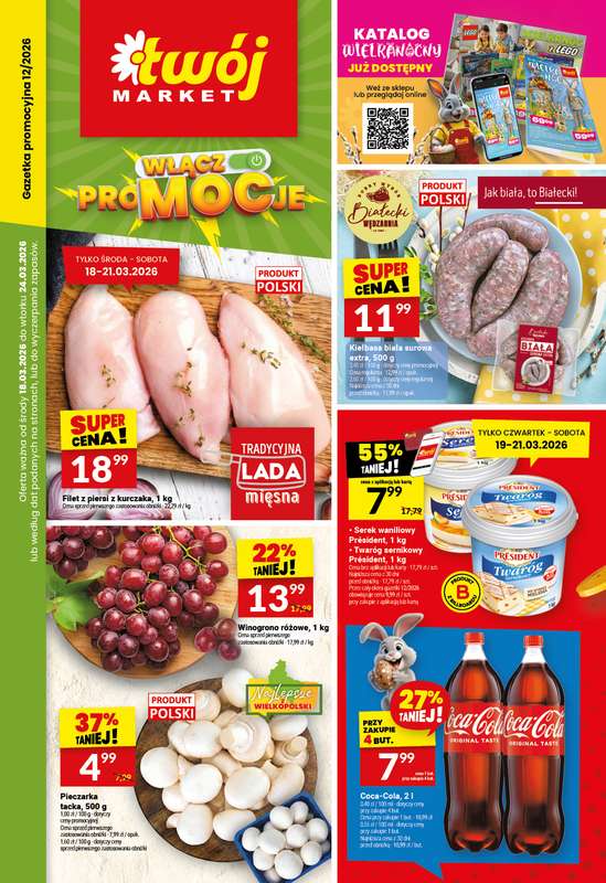 Twój Market - gazetka promocyjna Gazetka od środy 18.03 do wtorku 24.03