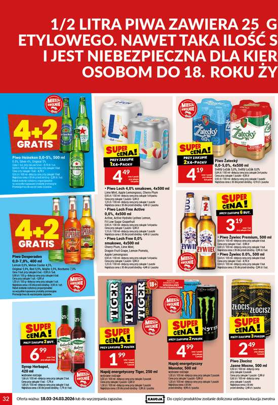 Twój Market - gazetka promocyjna Gazetka od środy 18.03 do wtorku 24.03 - strona 32