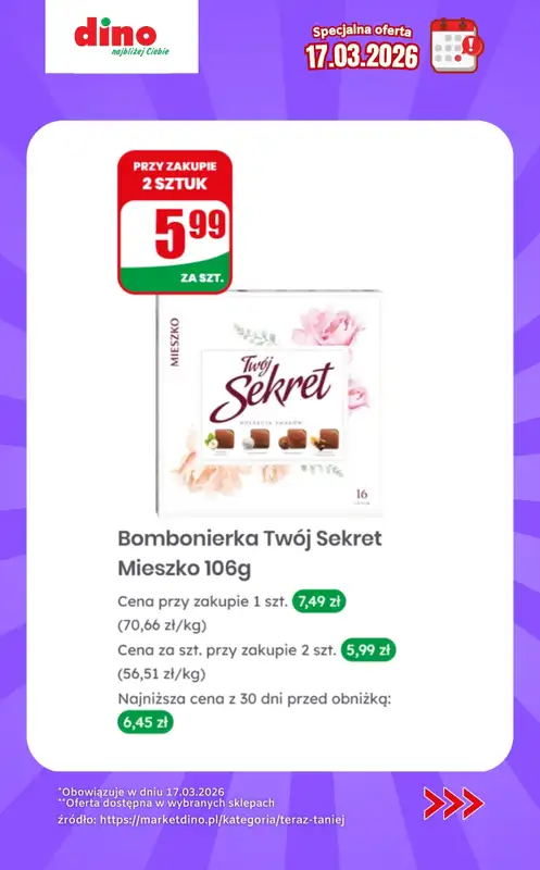 Dino - gazetka promocyjna Specjalna oferta na 17.03.2026 - promocje spoza gazetki od wtorku 17.03 do wtorku 17.03 - strona 10
