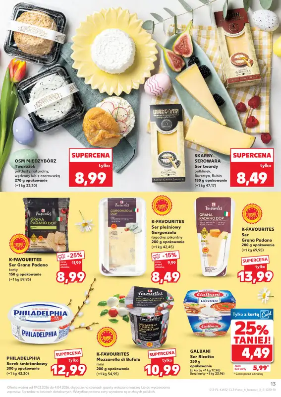 Kaufland - gazetka promocyjna Oferta Kaufland - Wielkanocne smaki od czwartku 19.03 do soboty 04.04 - strona 13