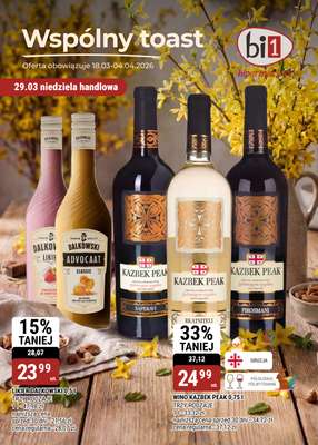 bi1 - gazetka promocyjna Gazetka Wspólny toast od środy 18.03 do soboty 04.04