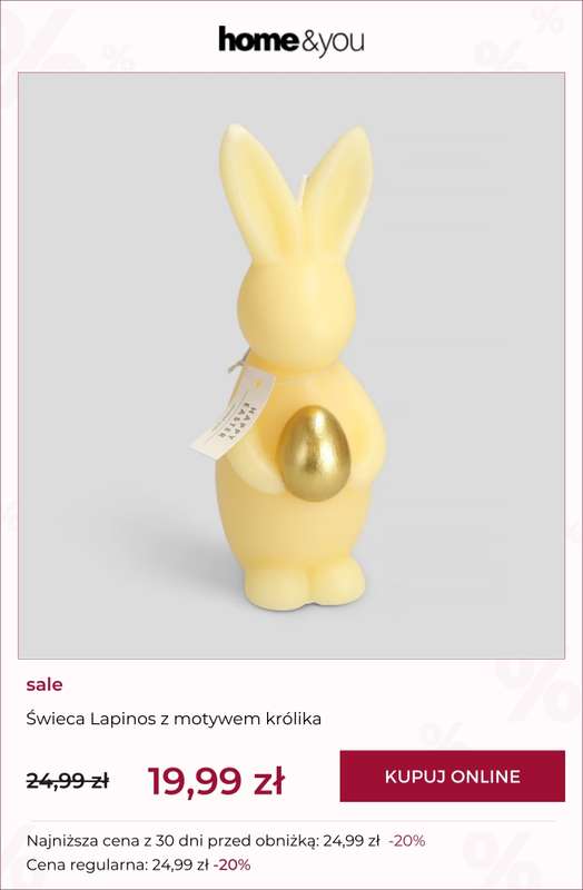 home&you - gazetka promocyjna SALE: Kolekcje wielkanocne od wtorku 17.03  - strona 7