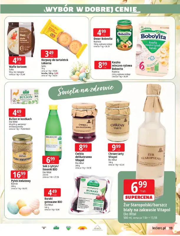 Leclerc - gazetka promocyjna Święta wielkanocne od wtorku 17.03 do niedzieli 29.03 - strona 19