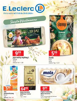 Leclerc - gazetka promocyjna Święta wielkanocne od wtorku 17.03 do niedzieli 29.03