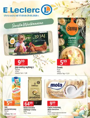 Leclerc - gazetka promocyjna Święta wielkanocne od wtorku 17.03 do niedzieli 29.03