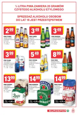 SPAR - gazetka promocyjna Gazetka Eurospar od poniedziałku 23.03 do soboty 04.04 - strona 23