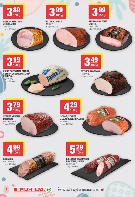 SPAR - gazetka promocyjna Gazetka Eurospar od poniedziałku 23.03 do soboty 04.04 - strona 8