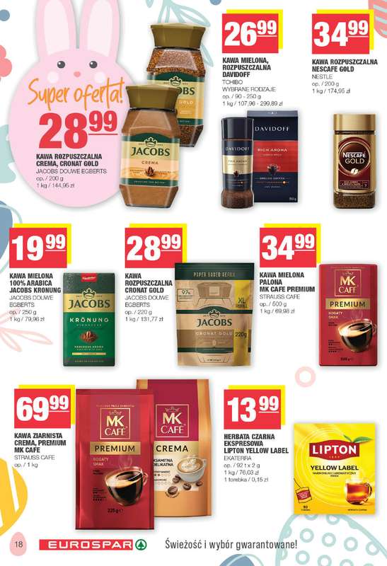 SPAR - gazetka promocyjna Gazetka Eurospar od poniedziałku 23.03 do soboty 04.04 - strona 18