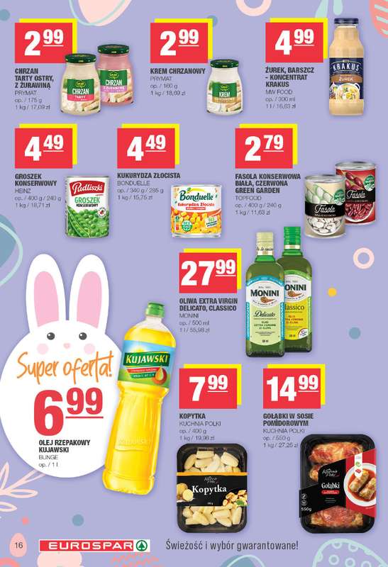 SPAR - gazetka promocyjna Gazetka Eurospar od poniedziałku 23.03 do soboty 04.04 - strona 16