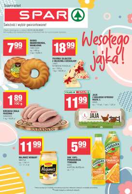 SPAR - gazetka promocyjna Gazetka Spar od poniedziałku 23.03 do soboty 04.04