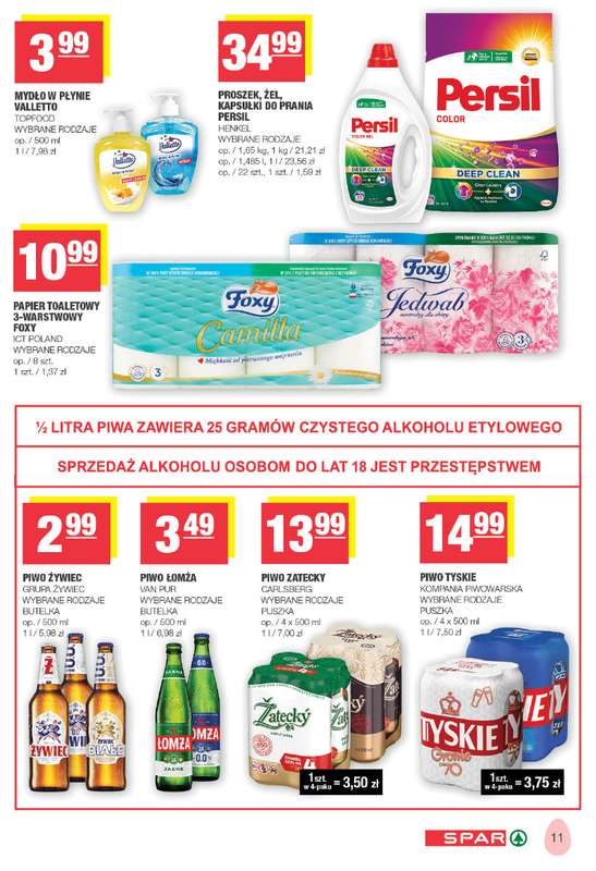 SPAR - gazetka promocyjna Gazetka Spar od poniedziałku 23.03 do soboty 04.04 - strona 11
