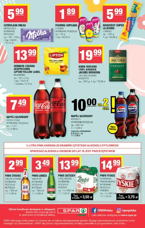 SPAR - gazetka promocyjna Gazetka Spar Mini od poniedziałku 23.03 do soboty 04.04 - strona 4