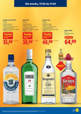 Lidl - gazetka promocyjna Katalog alkoholi mocnych i win  do soboty 11.04 - strona 39