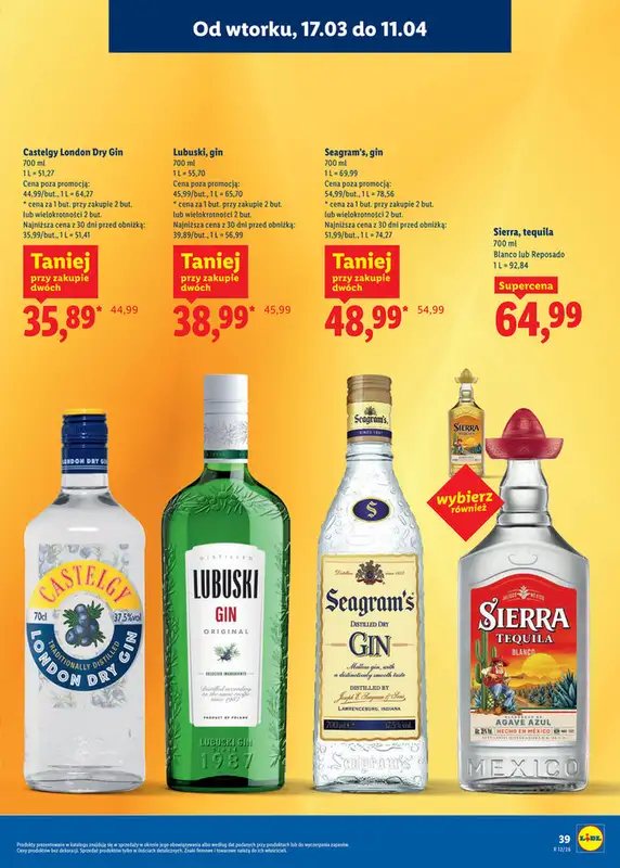 Lidl - gazetka promocyjna Katalog alkoholi mocnych i win  do soboty 11.04 - strona 39