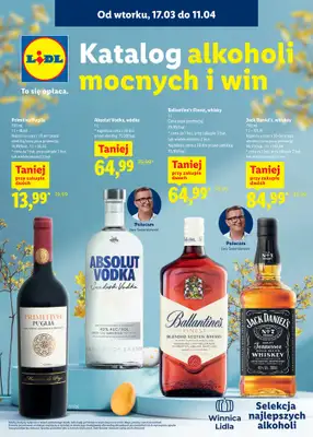 Lidl - gazetka promocyjna Katalog alkoholi mocnych i win  do soboty 11.04