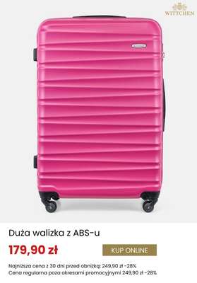 Duża walizka z ABS-u (różowa)