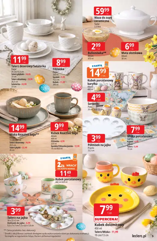 Leclerc - gazetka promocyjna Oferta E.Leclerc | Wielkanocne przygotowania od wtorku 17.03 do niedzieli 29.03 - strona 9