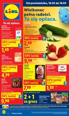 Lidl - gazetka promocyjna Oferta od poniedziałku od poniedziałku 16.03 do środy 18.03