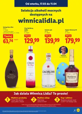 Lidl - gazetka promocyjna Katalog alkoholi mocnych i win od wtorku 17.03 do soboty 11.04 - strona 47
