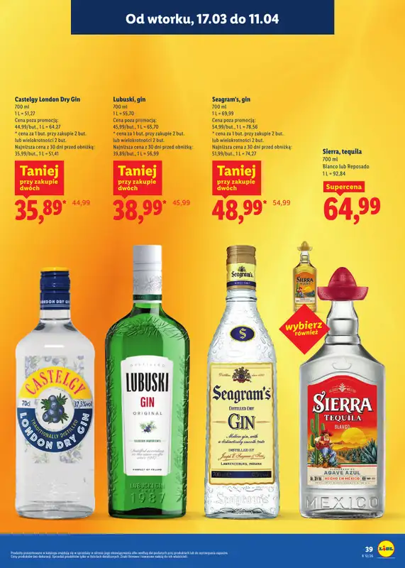 Lidl - gazetka promocyjna Katalog alkoholi mocnych i win od wtorku 17.03 do soboty 11.04 - strona 39