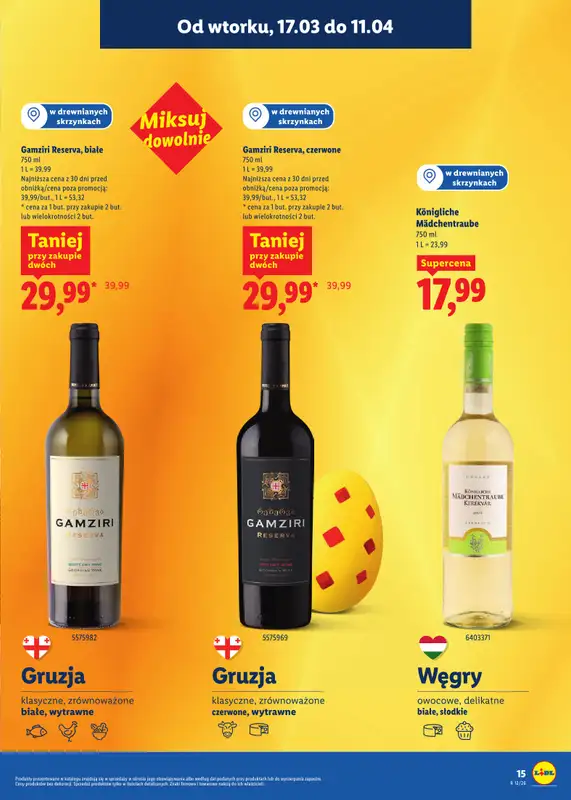 Lidl - gazetka promocyjna Katalog alkoholi mocnych i win od wtorku 17.03 do soboty 11.04 - strona 15
