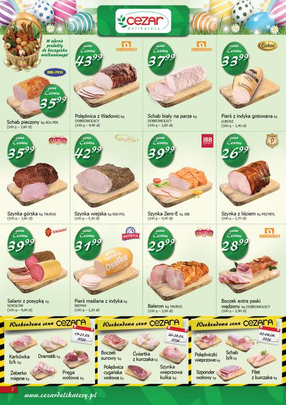 CEZAR Delikatesy - gazetka promocyjna Gazetka od czwartku 19.03 do soboty 04.04 - strona 2