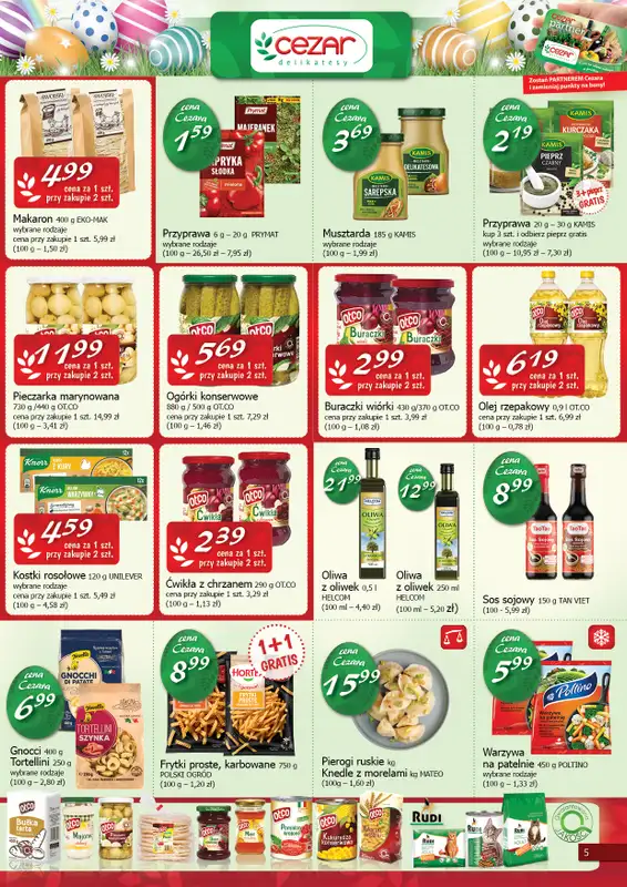 CEZAR Delikatesy - gazetka promocyjna Gazetka od czwartku 19.03 do soboty 04.04 - strona 5
