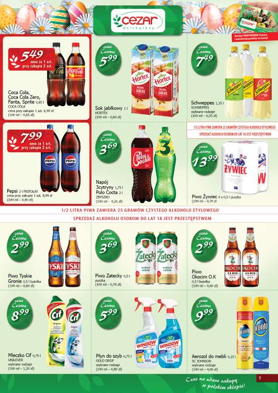 CEZAR Delikatesy - gazetka promocyjna Gazetka od czwartku 19.03 do soboty 04.04 - strona 9
