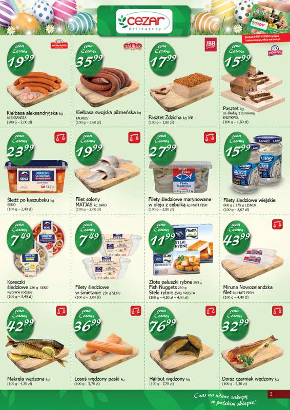 CEZAR Delikatesy - gazetka promocyjna Gazetka od czwartku 19.03 do soboty 04.04 - strona 3