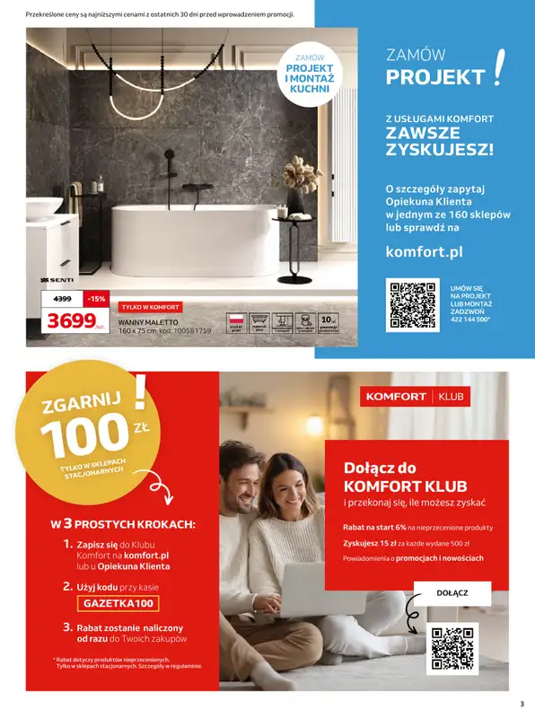 Komfort - gazetka promocyjna Gazetka od środy 18.03 do wtorku 21.04 - strona 3