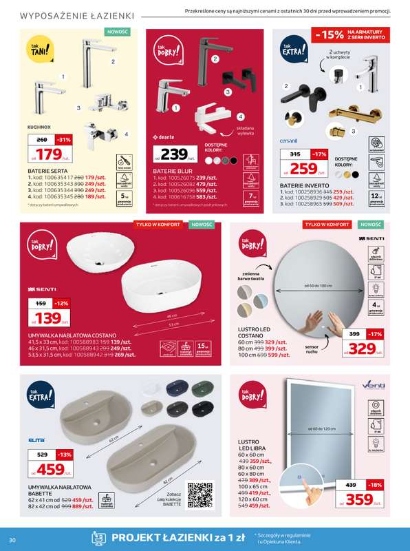 Komfort - gazetka promocyjna Gazetka od środy 18.03 do wtorku 21.04 - strona 30