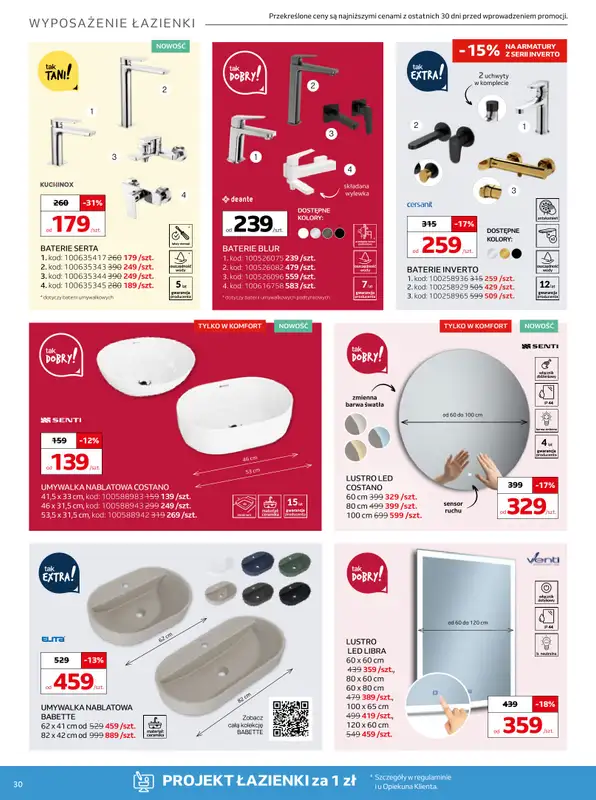 Komfort - gazetka promocyjna Gazetka od środy 18.03 do wtorku 21.04 - strona 30