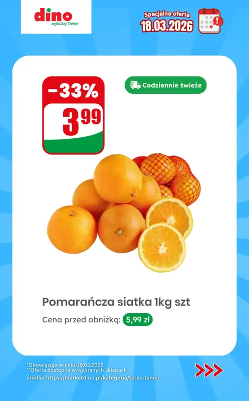 Dino - gazetka promocyjna Specjalna oferta na 18.03.2026 - promocje spoza gazetki od środy 18.03 do środy 18.03 - strona 2