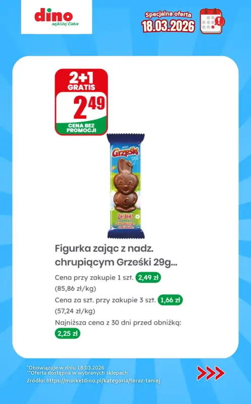Dino - gazetka promocyjna Specjalna oferta na 18.03.2026 - promocje spoza gazetki od środy 18.03 do środy 18.03 - strona 8
