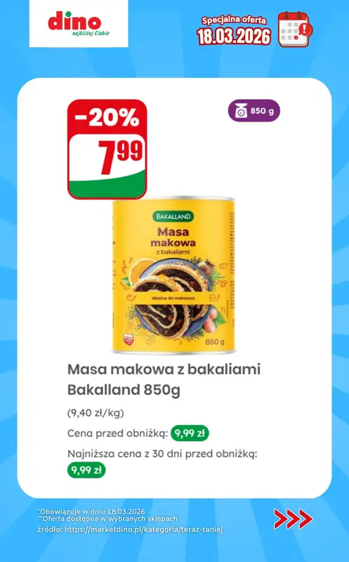 Dino - gazetka promocyjna Specjalna oferta na 18.03.2026 - promocje spoza gazetki od środy 18.03 do środy 18.03 - strona 7