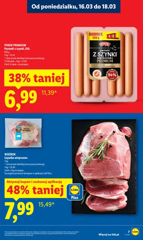 Lidl - gazetka promocyjna Oferta od poniedziałku od poniedziałku 16.03 do środy 18.03 - strona 7