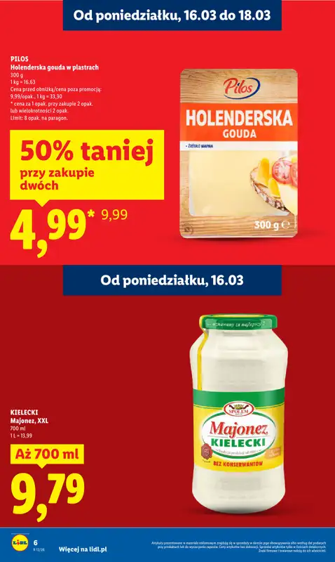Lidl - gazetka promocyjna Oferta od poniedziałku od poniedziałku 16.03 do środy 18.03 - strona 6