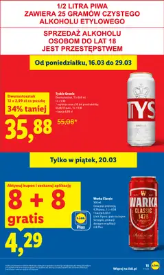 Lidl - gazetka promocyjna Oferta od czwartku od czwartku 19.03 do soboty 21.03 - strona 15